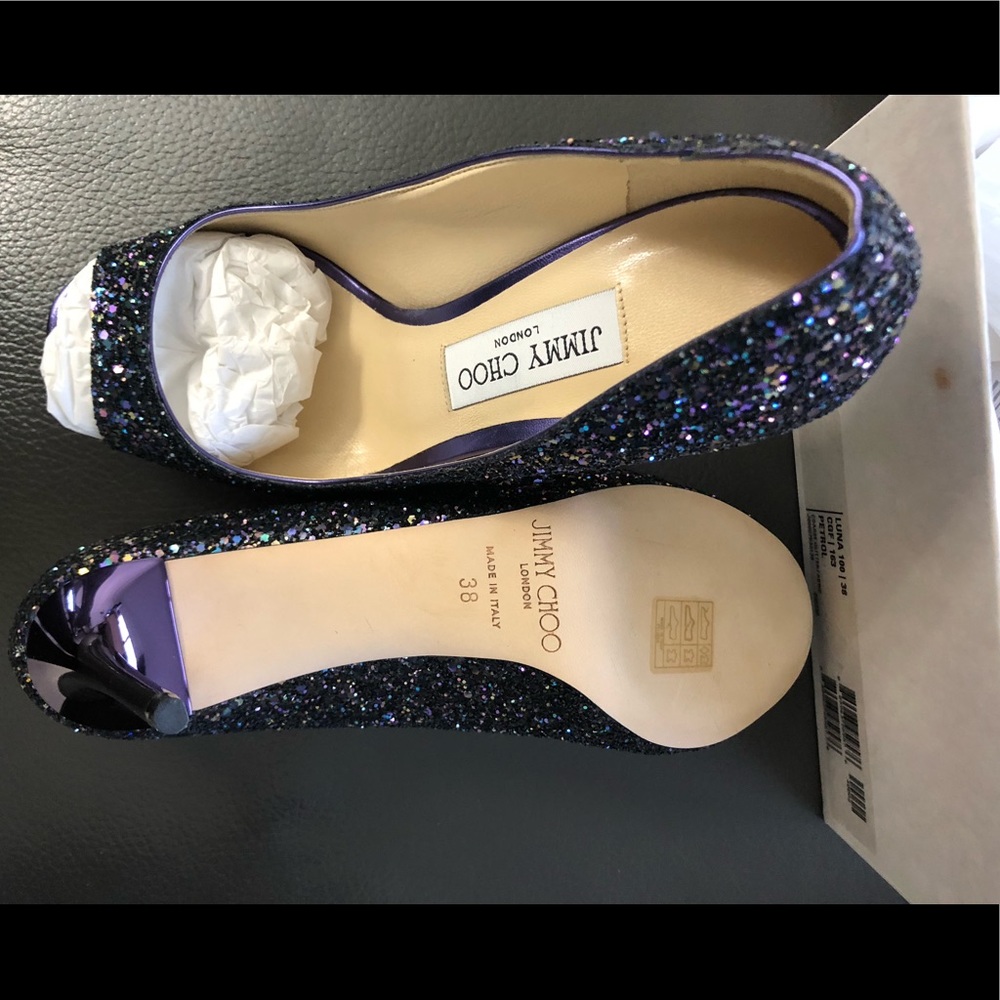 Jimmy Choo Luna 100 (coarse glitter)